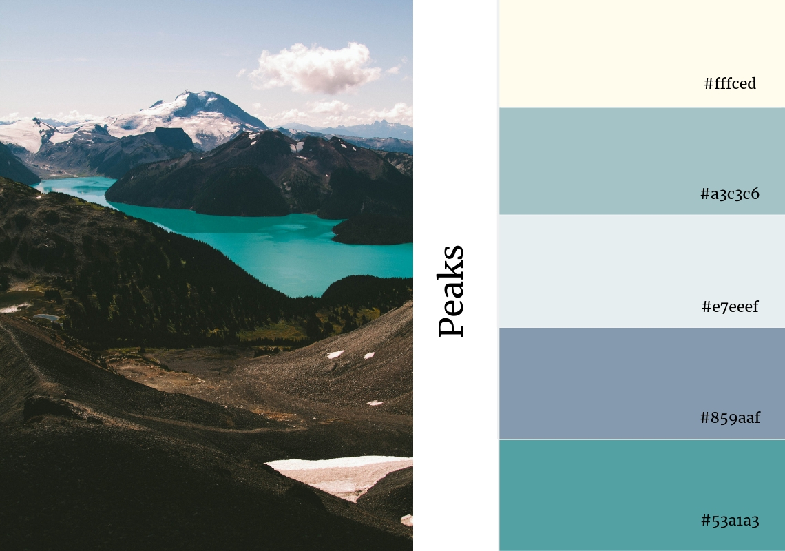 colour scheme peaks blue mountains