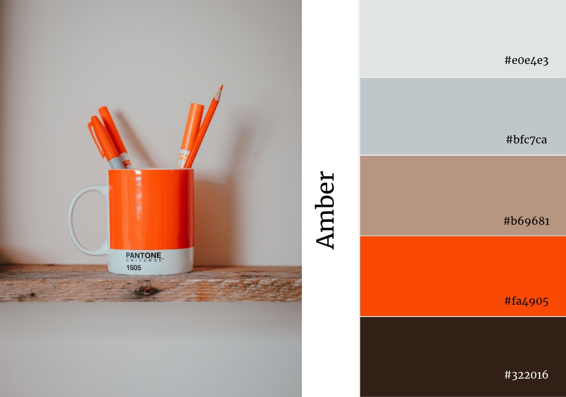 website colour scheme inspiration orange amber